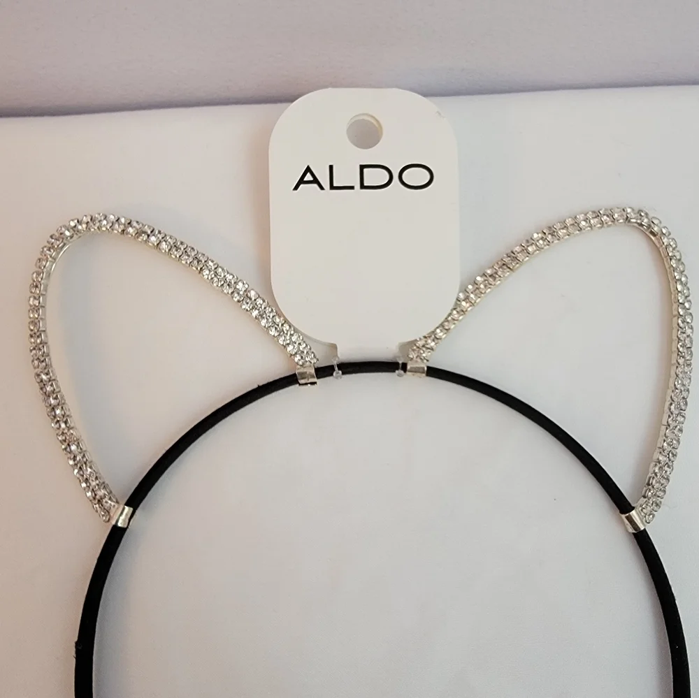 Aldo Rhinestone Cat Ears Headband